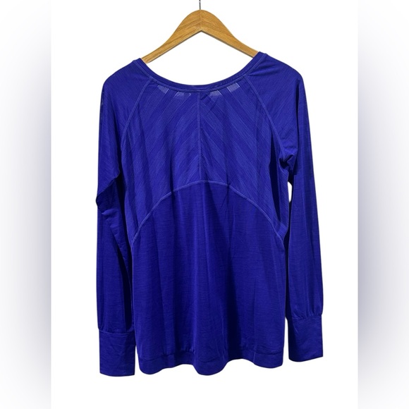 Athleta Women’s Long Sleeve Size Small Indigo Purple  Breathable Layer - Picture 2 of 9